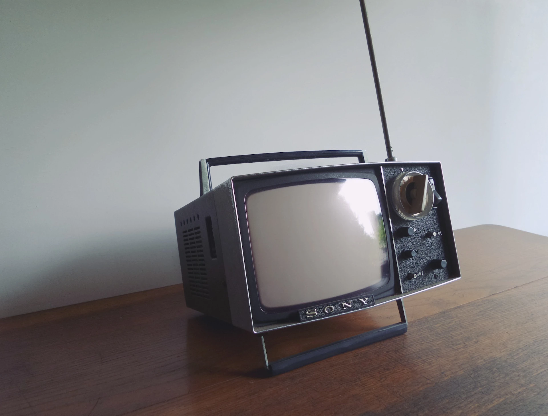 vintage style tv sitting on a table